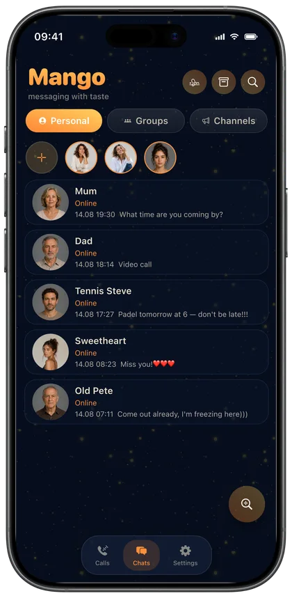 MangoConnect conversation list